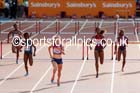 Eilidh Child on her way to winning the 400 metres hurdles at the Glasgow Diamond League. Photo: David T. Hewitson/Sports for All Pics